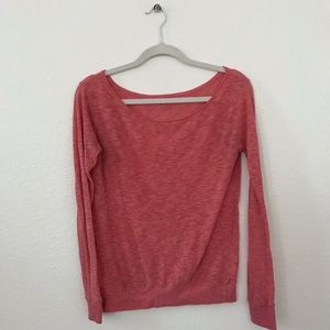 Pink/Salmon Open Shoulder Top